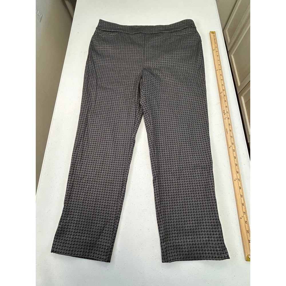 Chico's Geometric Print‎ Stretch Pants Women's Size 3R Black White